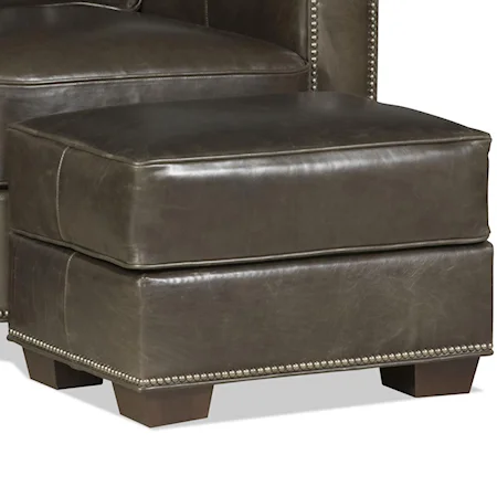 Ottoman with Nailhead Trim